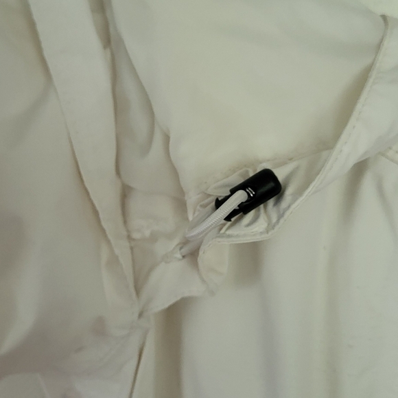 North Face Hyvent Hooded White Rain Jacket Windbreaker - Picture 10 of 15